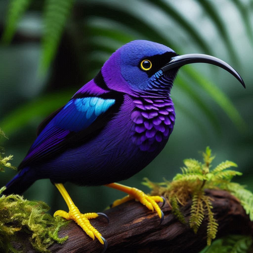 Purple Honeycreeper  by @Punkmeister