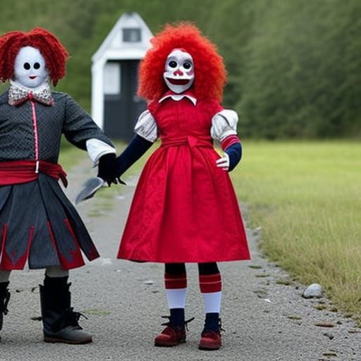 Creepy Raggedy Ann and Andy