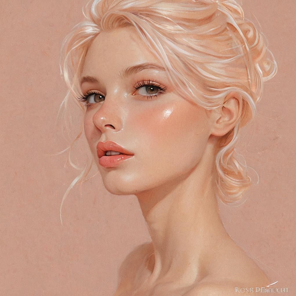 Softly Lit Woman's Portrait in Pastel Hues