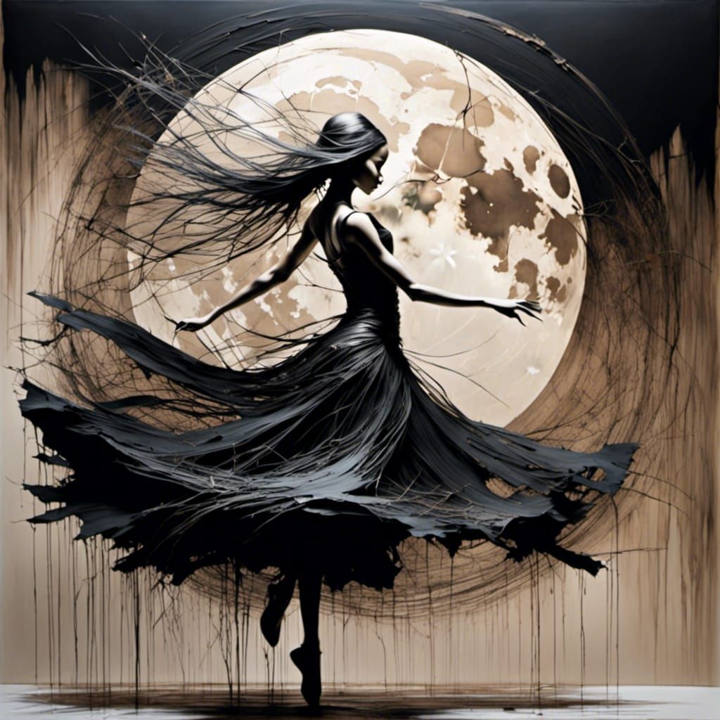 Dance beautiful girl, dance under this full moon<lora:Woodsplash:1.0>  by @Giulia