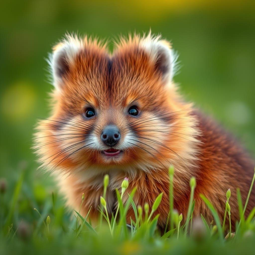 Joyful Quokka in Lush Green Meadow