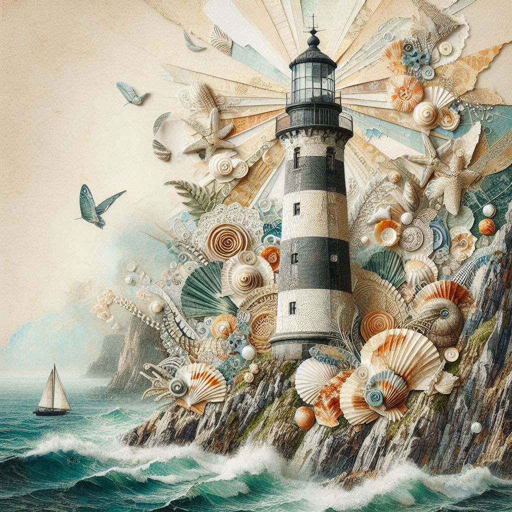 Mixed Media Lighthouse