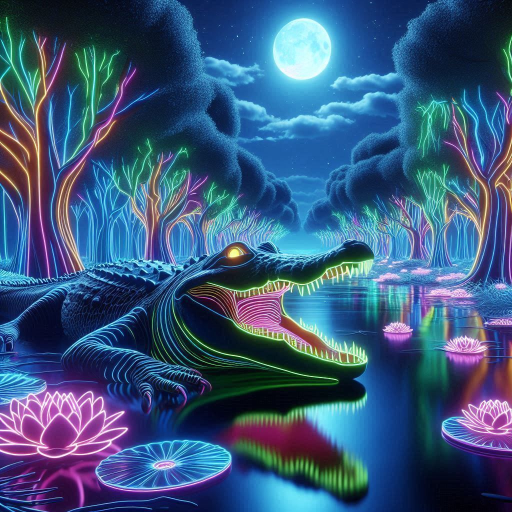 Neon croc