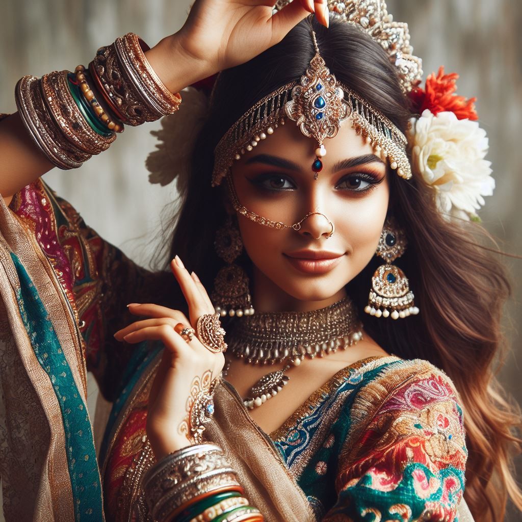 Portrait of Hindu girl