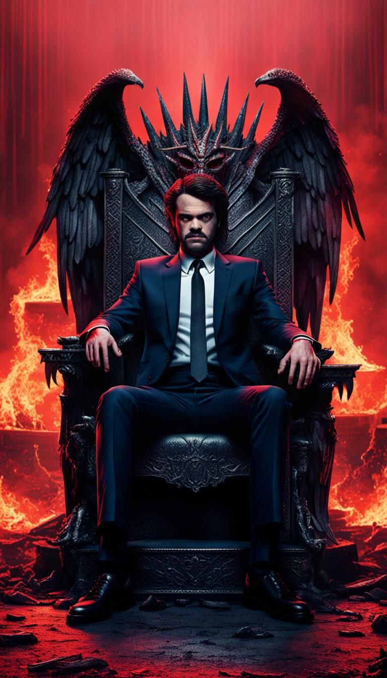 Lucifer sit on Throne of Hell - AI Generated Artwork - NightCafe Creator