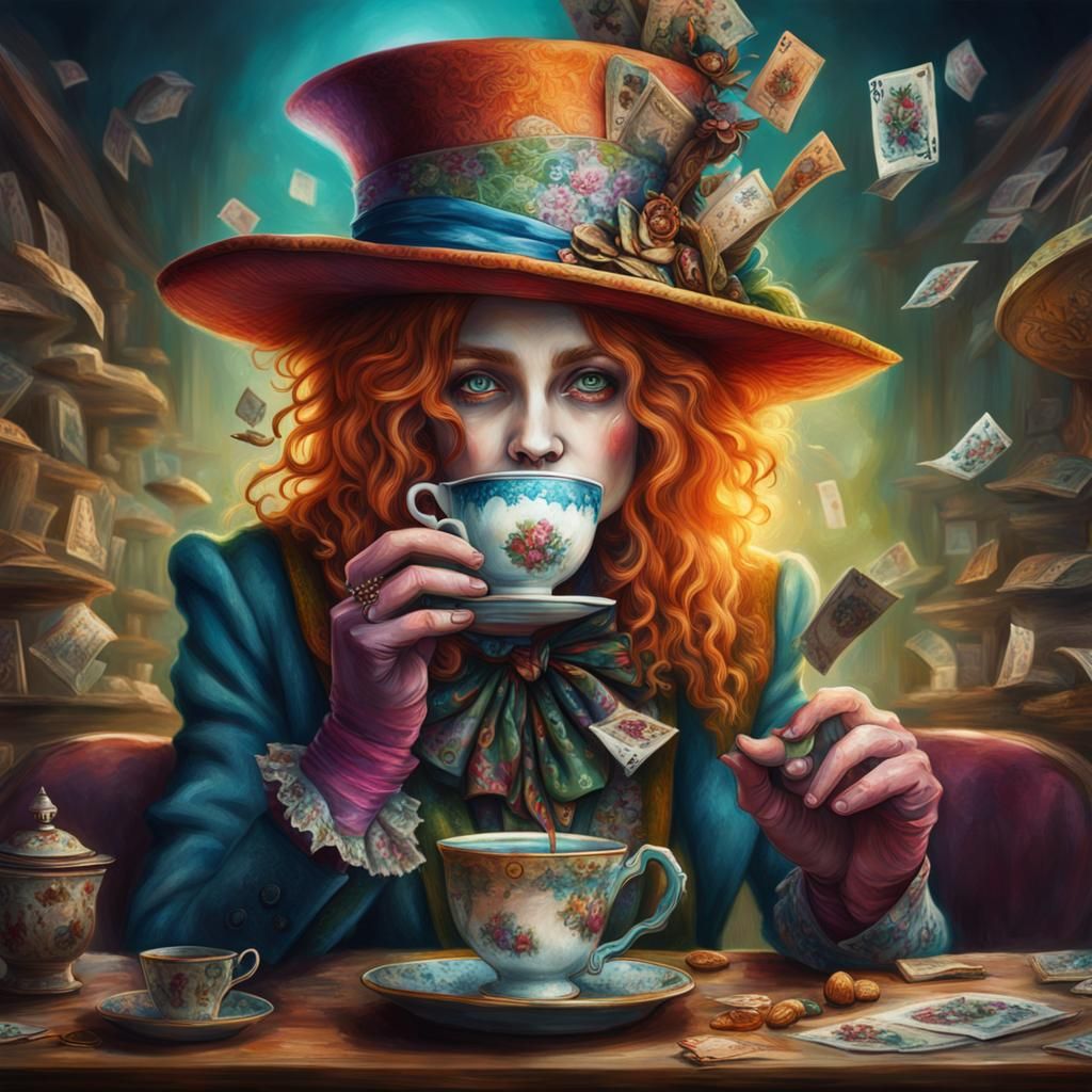 A woman mad hatter