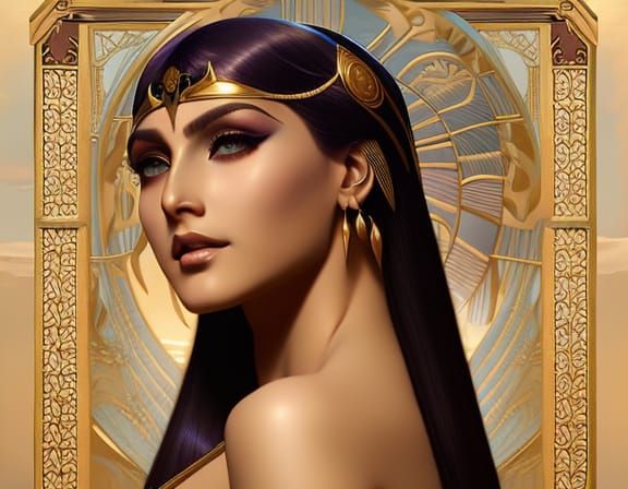 Cleopatra with a purple tint - AI Generated Artwork - NightCafe Creator