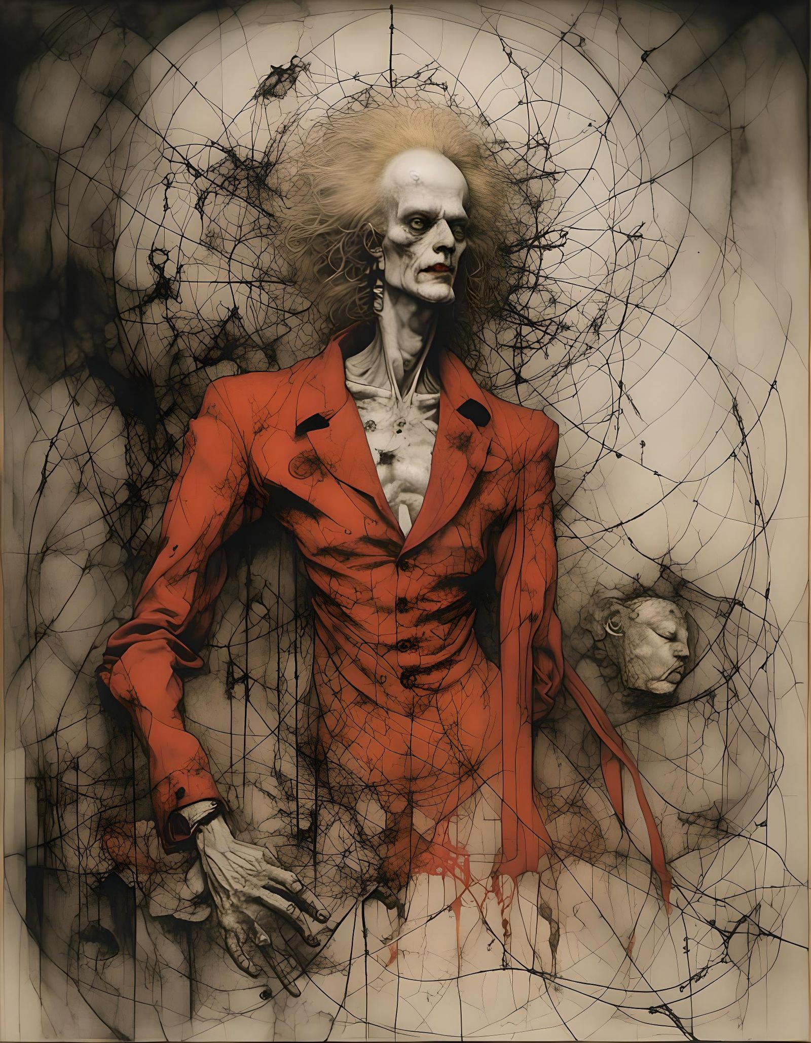 Psychic Vampire in Spare's Watercolor Style