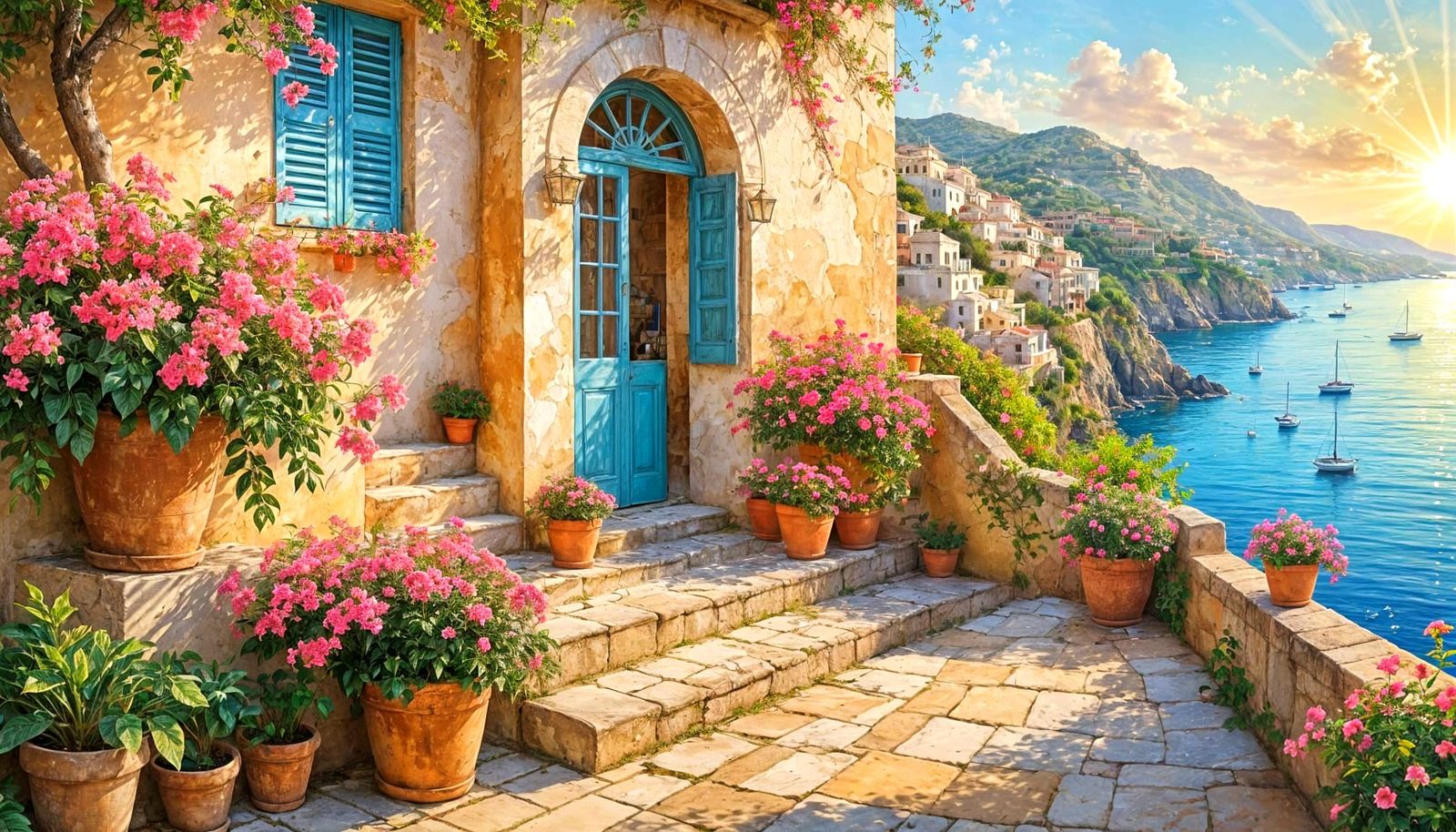 A sun-drenched terrace  by @Carlos