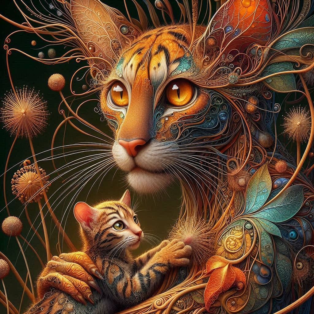 Cat Goddess And Kitten....