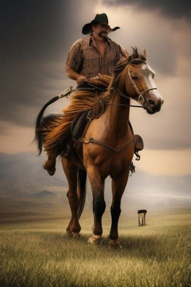 cowboy riding a horse