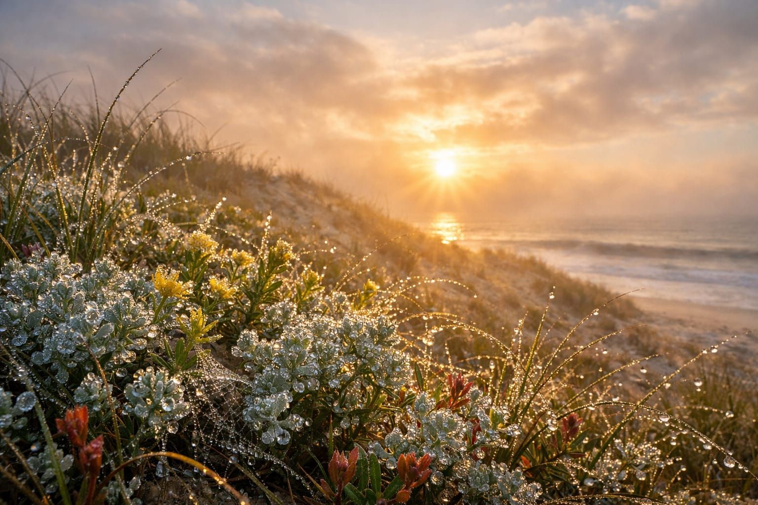 Morning mist, lifting from the dunes.  by @Peter