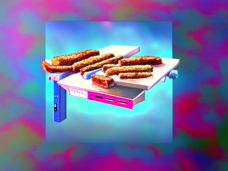 vaporwave food - AI Generated Artwork - NightCafe Creator