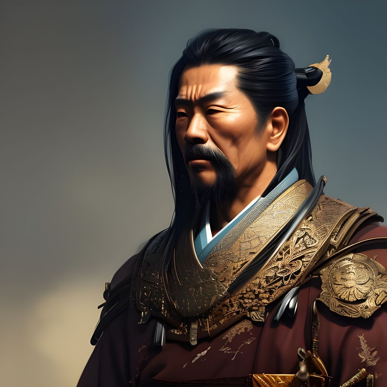 The Veteran Samurai  by @Dingo