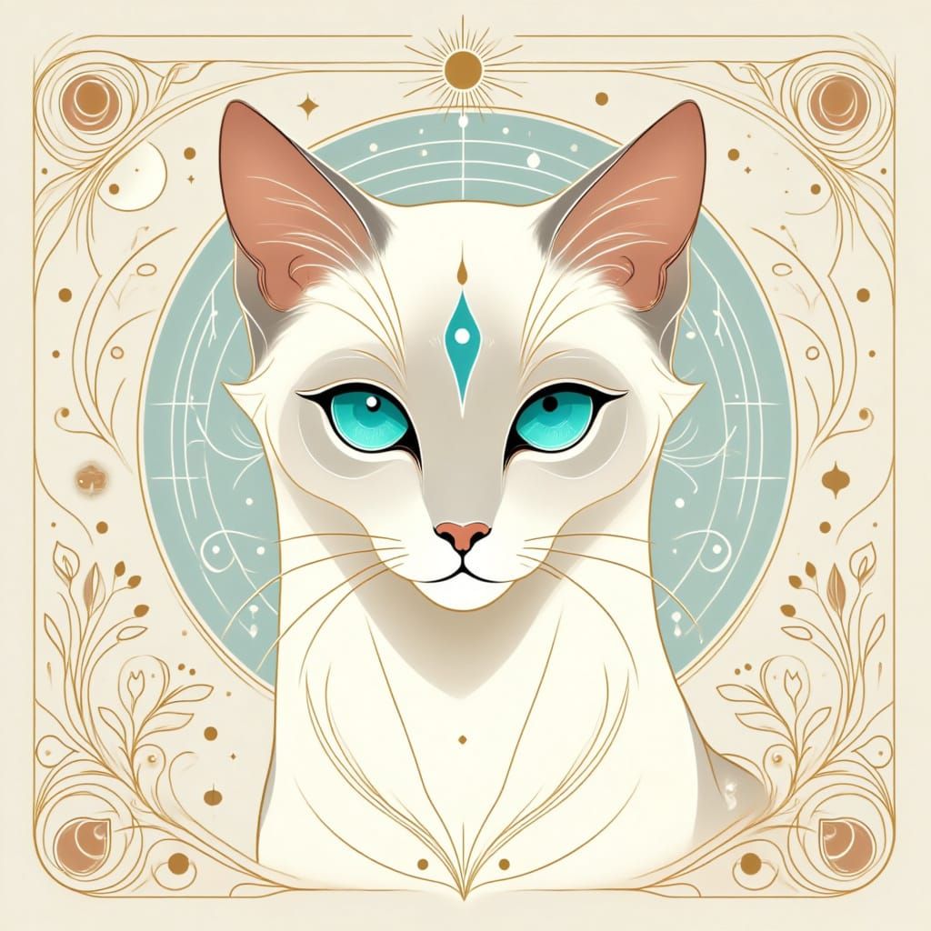 <lora:Cat portrait:1.0>  lynx point Siamese cat with with blue eyes