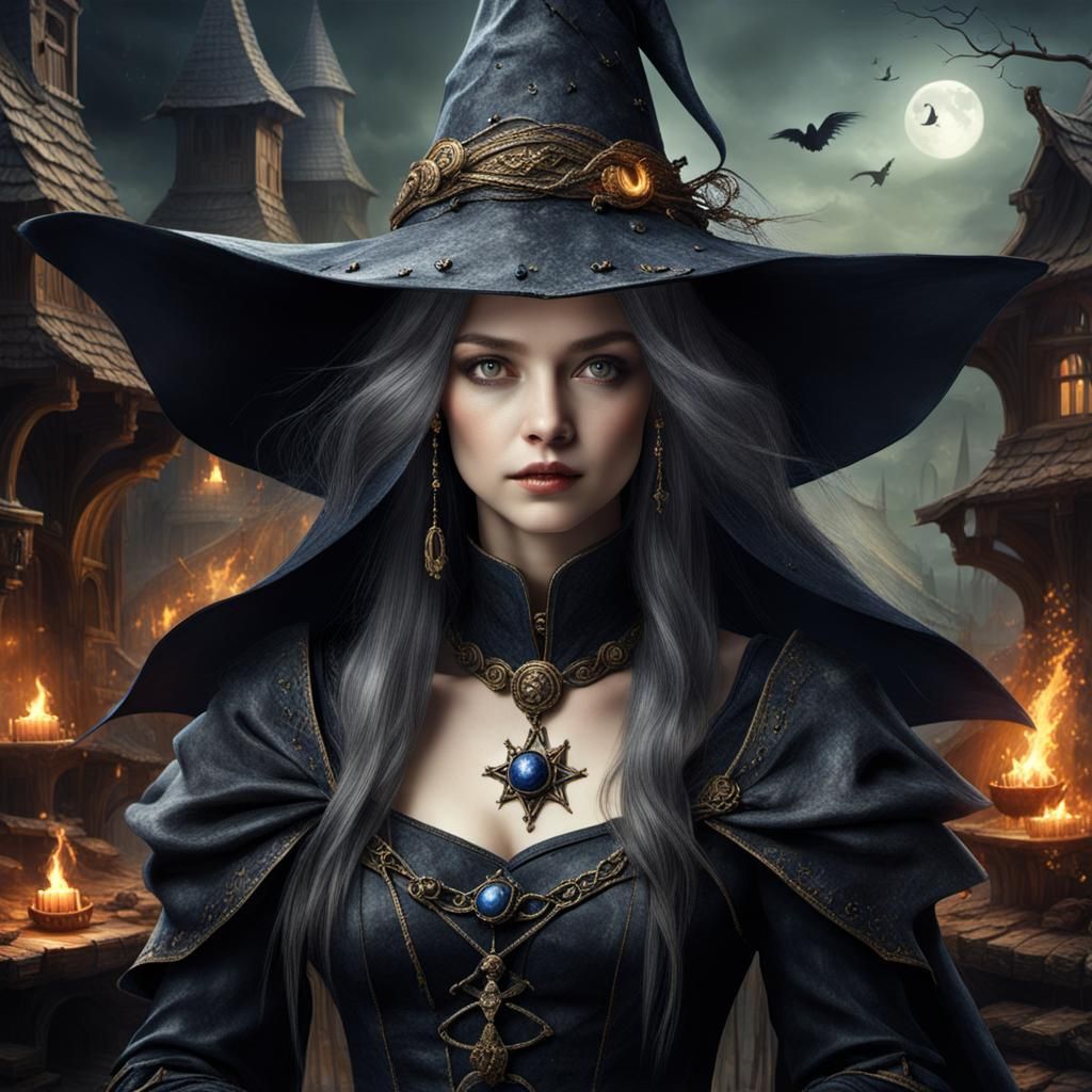 Masterpiece of a medieval witch, ultra derailed - AI Generated Artwork ...