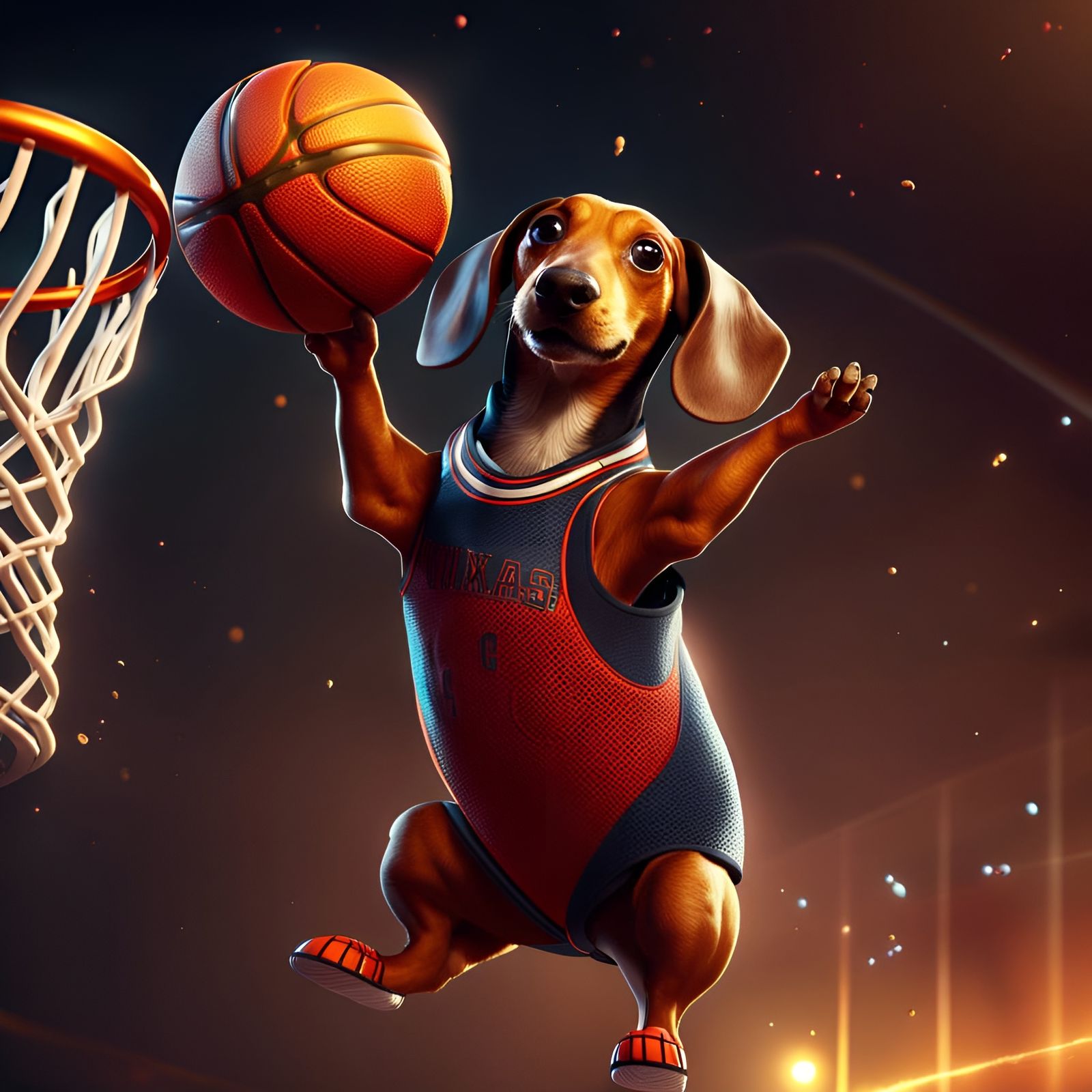 Dunking Dachshund Weiner Dog  by @Tyrannical Nova