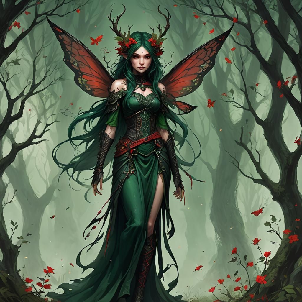 Dark fae (her name is Erba)