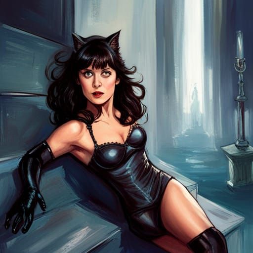 Zooey Deschanel catwoman