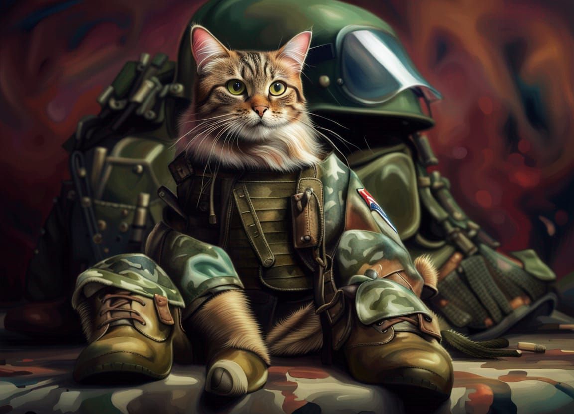 cat soldier - AI Generated Artwork - NightCafe Creator