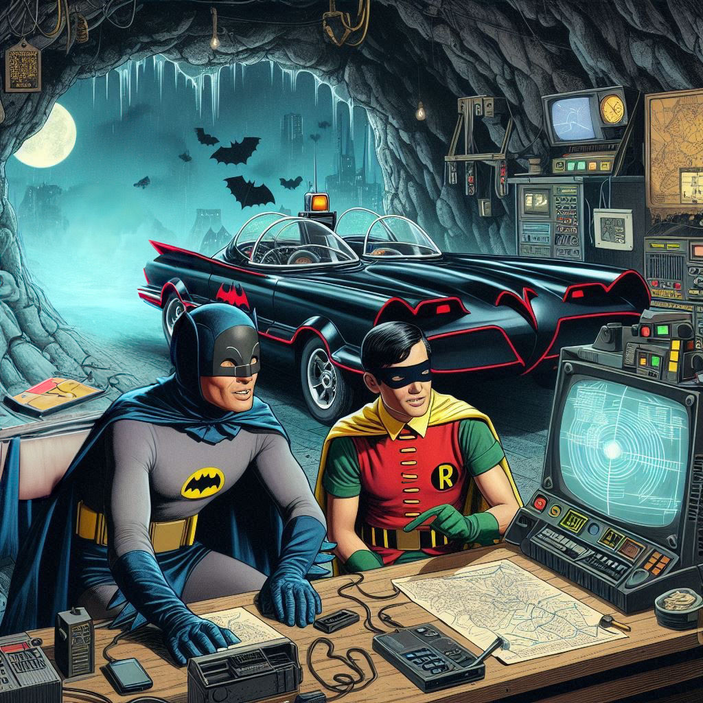 Holly bat cave Batman - 66 Classic style Batman & robin