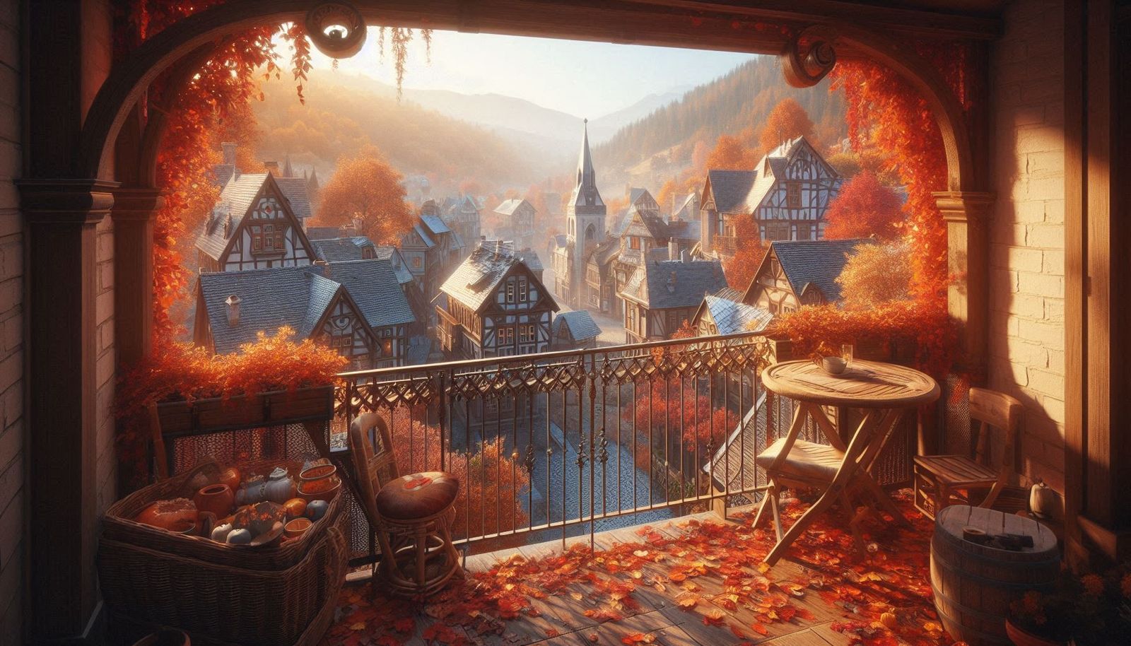 Autumnal Balcony View