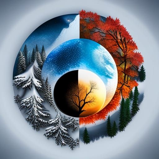 Swirling seasons - AI Generated Artwork - NightCafe Creator