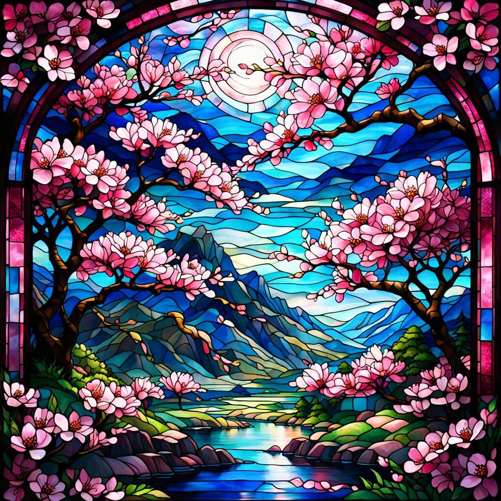 Stained glass blossom