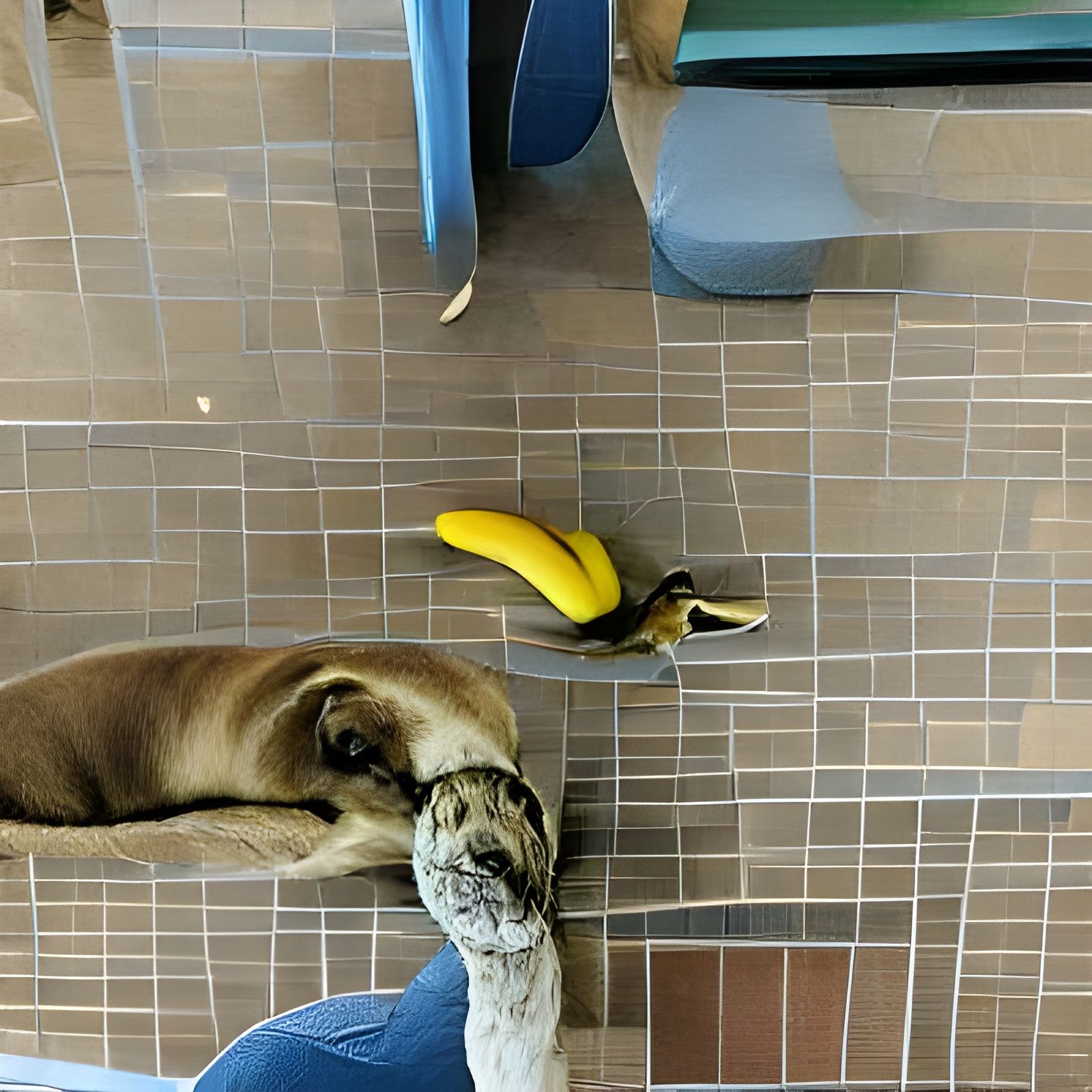 fine, i'll eat the banana but i'm not touching that one
