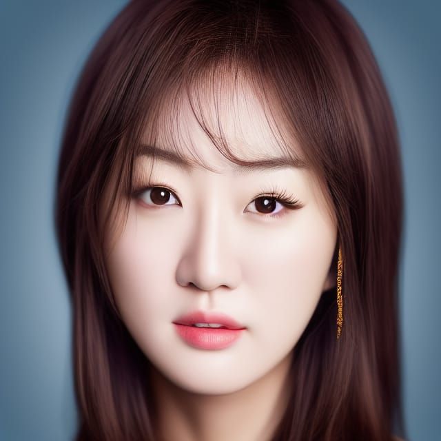 K drama actress  in big stage. portrait, color portrait, Lin...