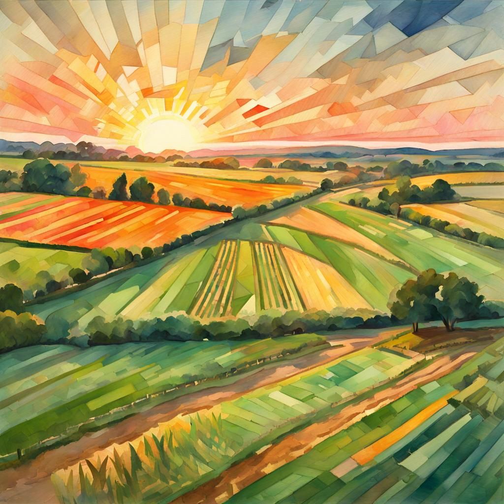 Wonderful solstice sunset