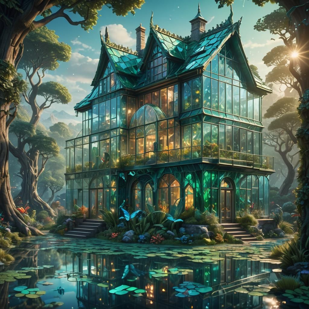 Mythical Creatures Build Puzzle in Glass House