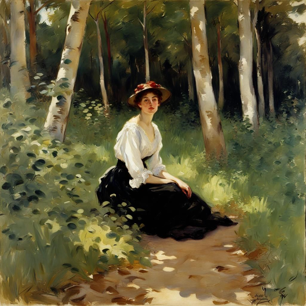 In A Forest By John Singer Sargent AI Generated Artwork NightCafe   ZgFduWuXjXAFzB3fVIpQ  1  4dmtq 