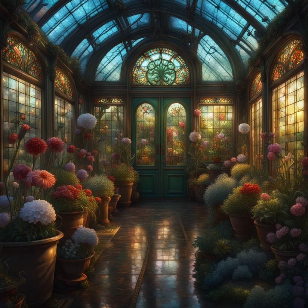 Fancy Greenhouse - AI Generated Artwork - NightCafe Creator