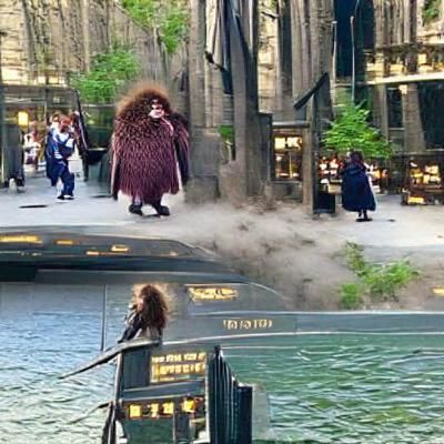 Hagrid has a big day out in New York City