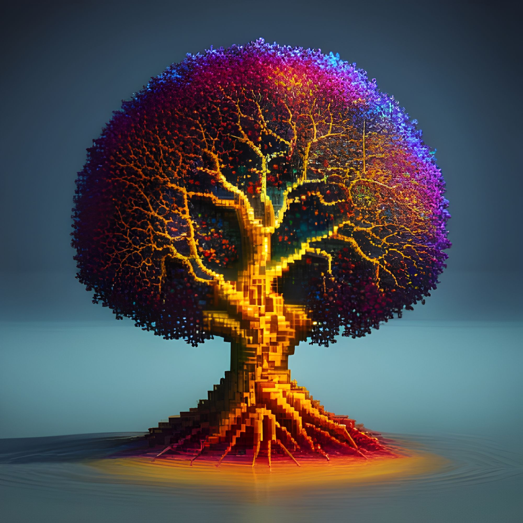 The Cosmic Tree Of Life Pixel Style - AI Generated Artwork - NightCafe ...