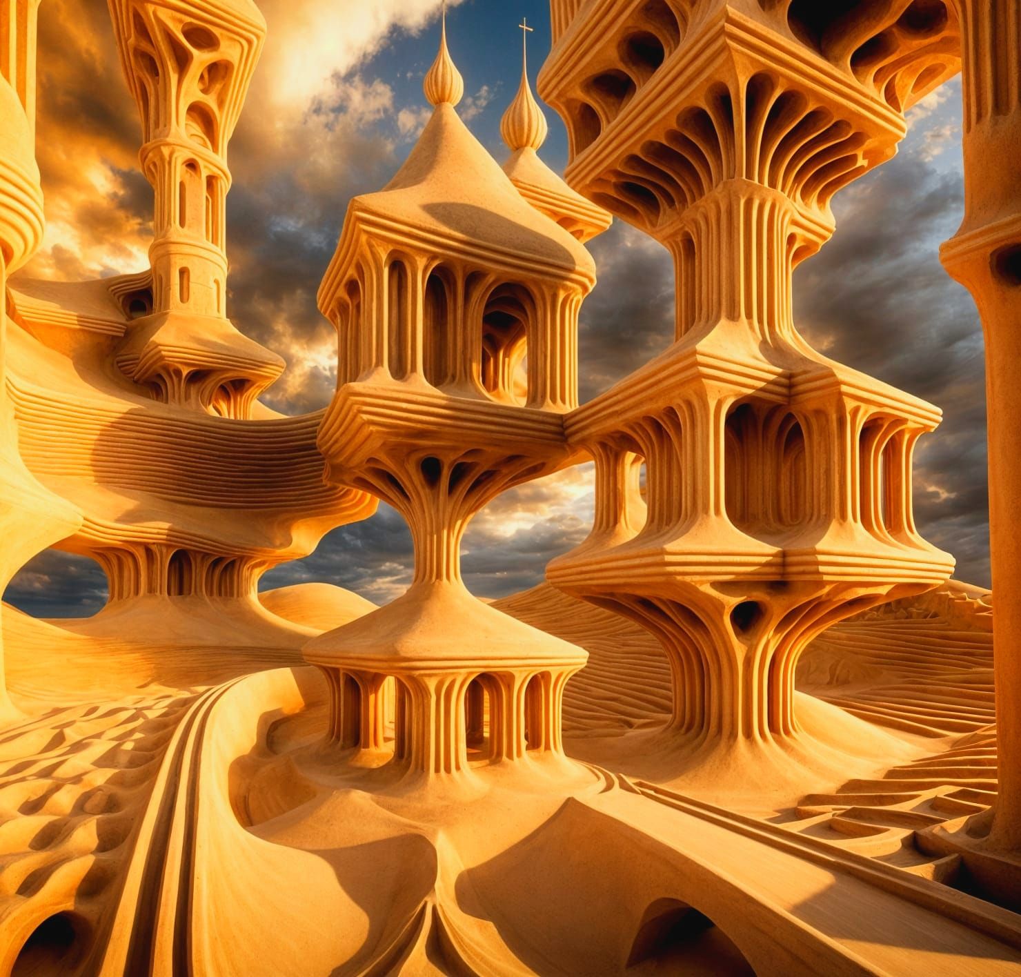 If M. C. Escher made sand castles.....