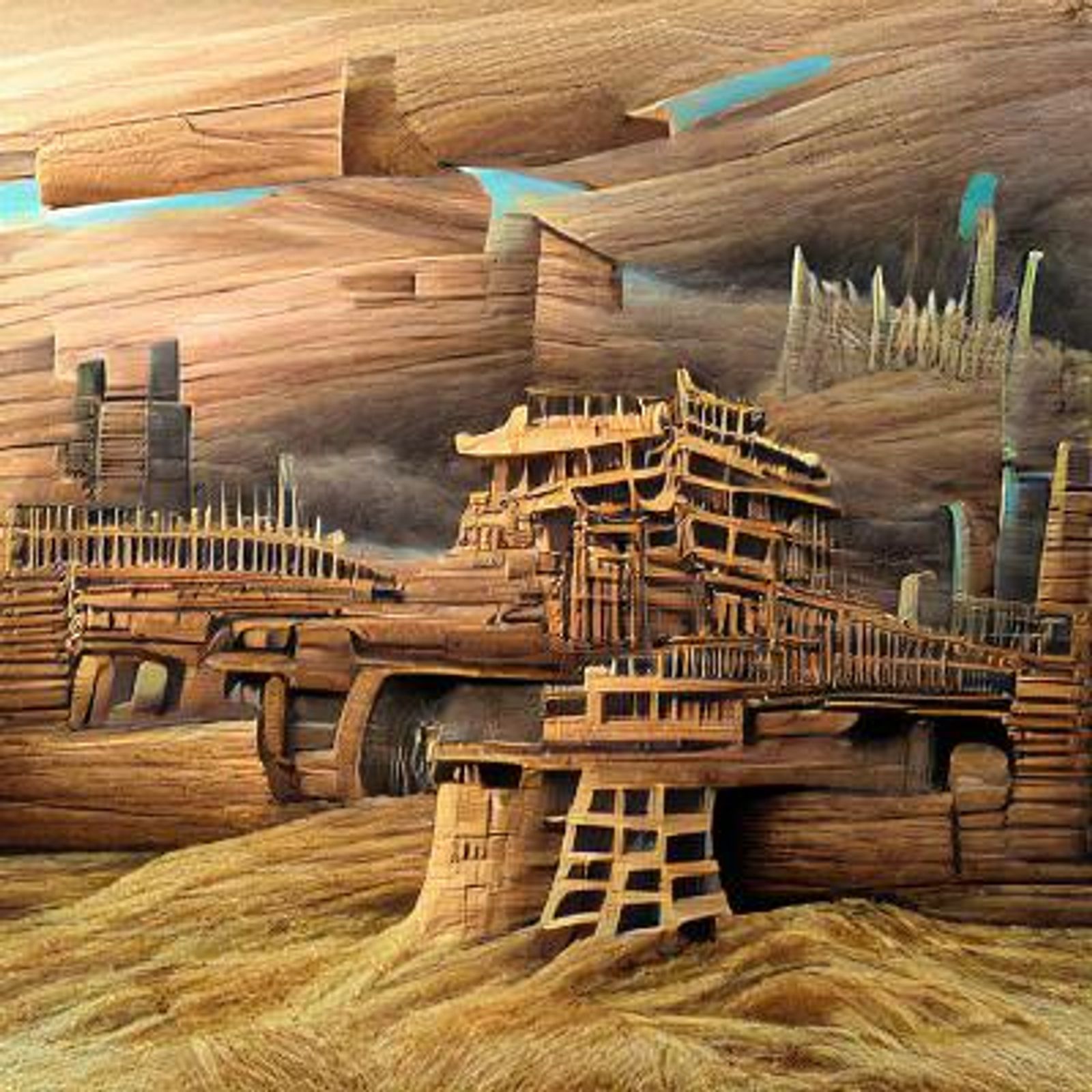 post apocalyptic landscape painting