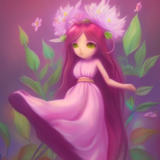 pink flower fairy