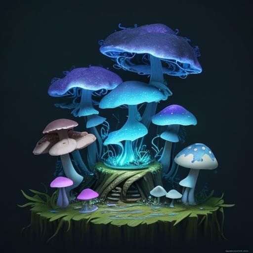Shining mushrooms
