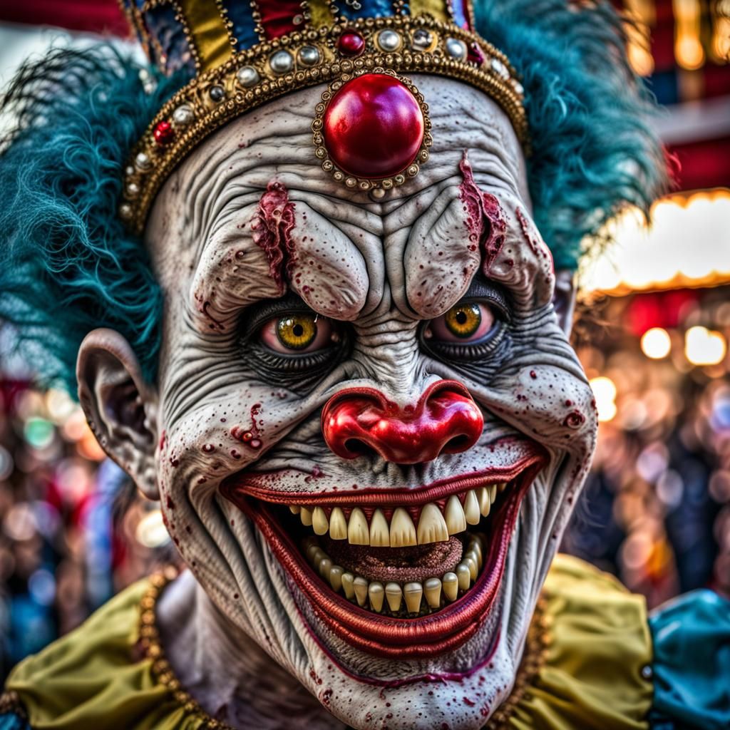 Zombie Monkey Monster Clown Las Vegas Carnival Dancer Grinni...