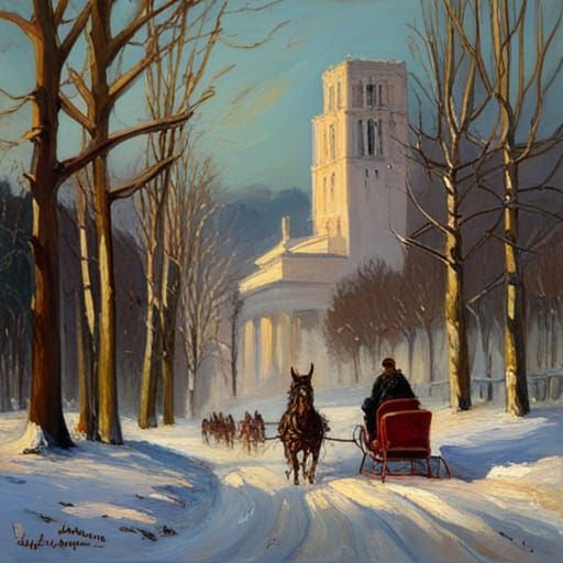 Sleigh ride through the park