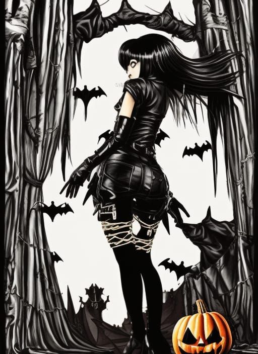 Halloween goth girls