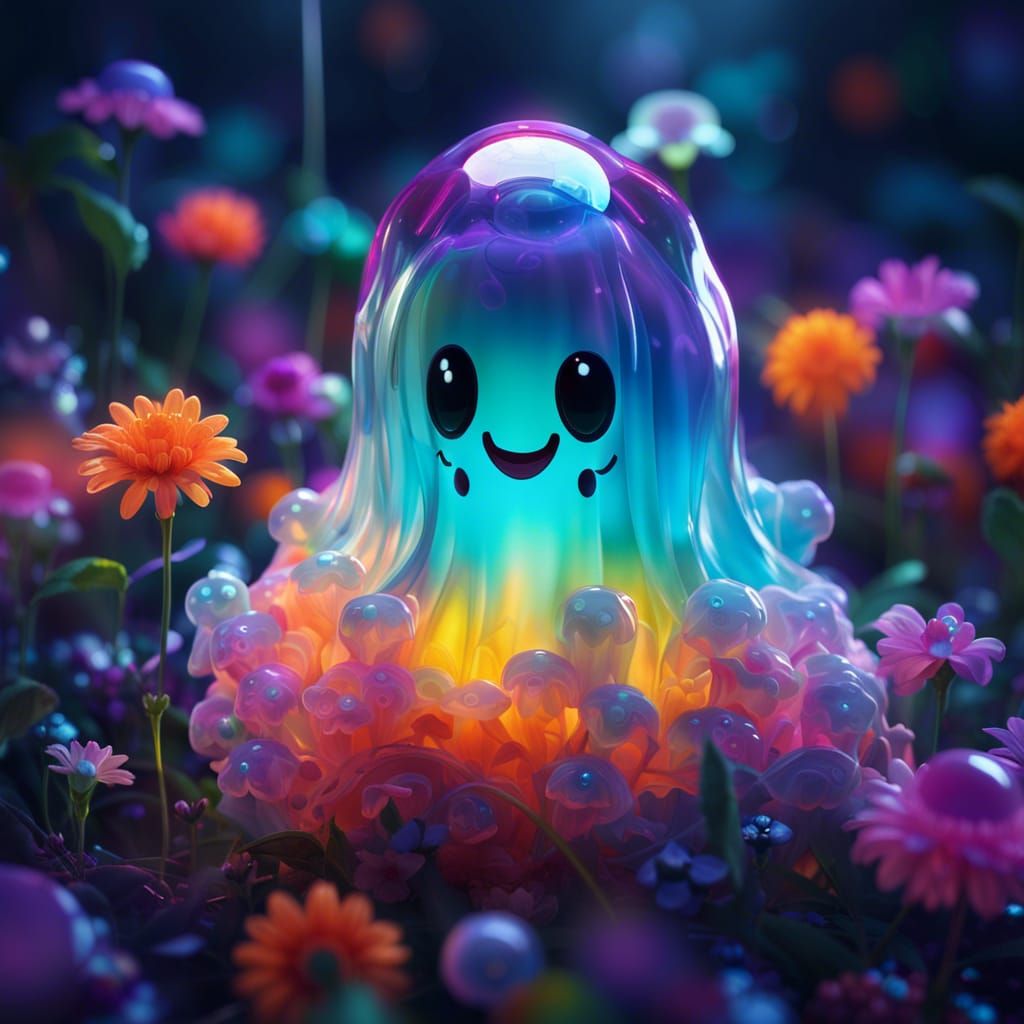 Scary but cute ghost  by @Mariyan