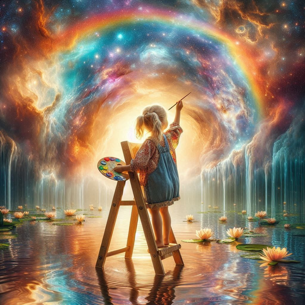 At my 4, I believed that if I paint a Rainbow in the Sky, I ...