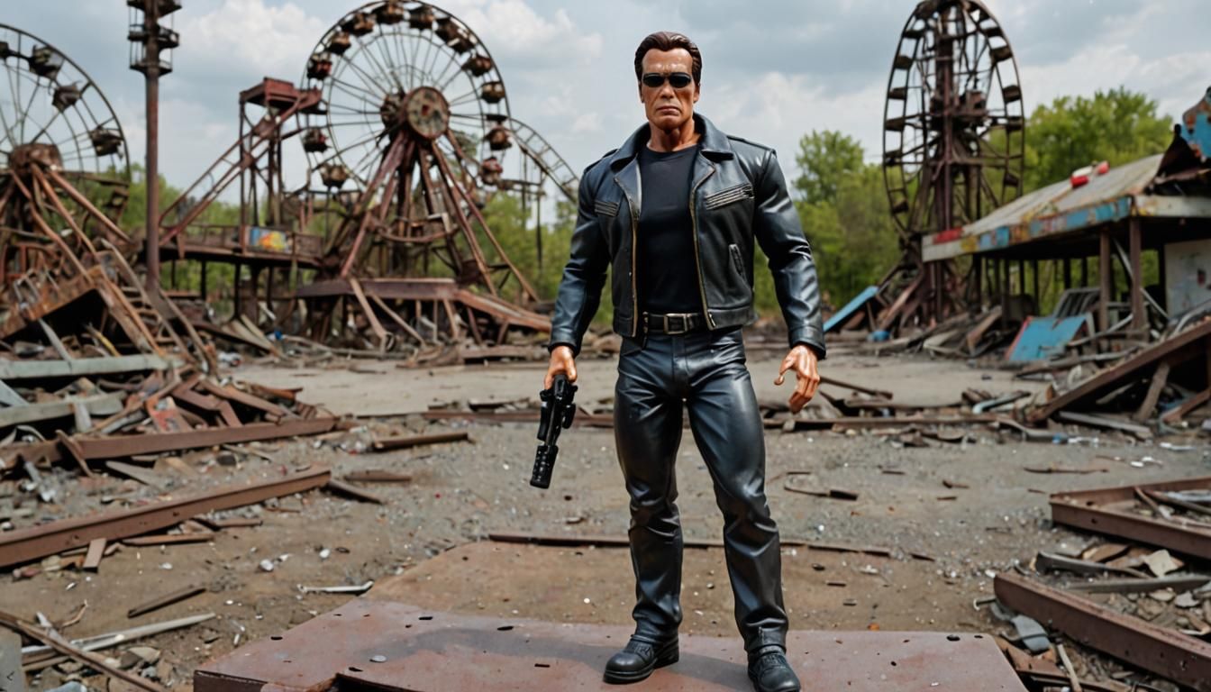 An action figure of Arnold Schwarzenegger as "The Terminator"!  by @Pauly G
