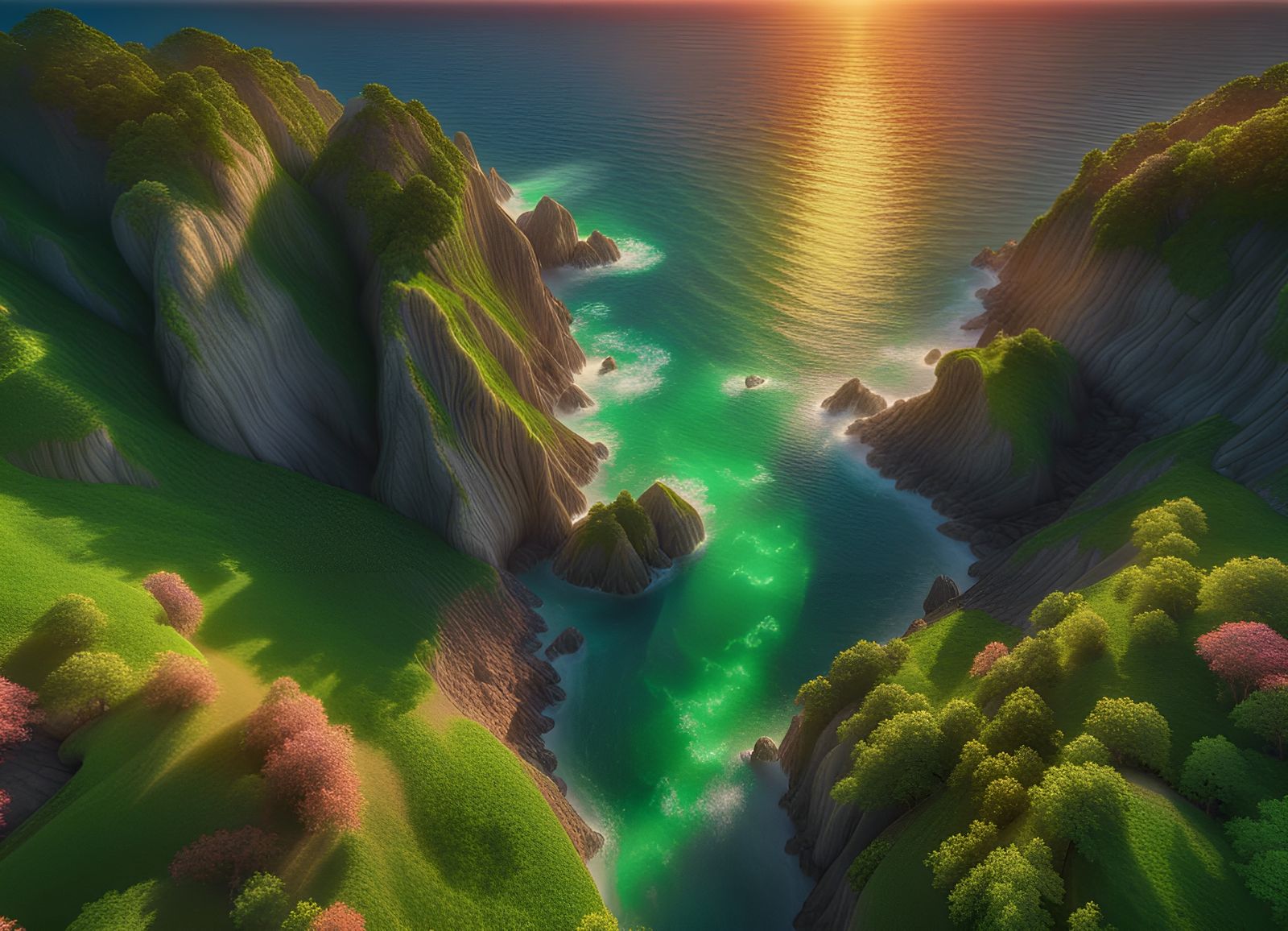 Looking over the cliff