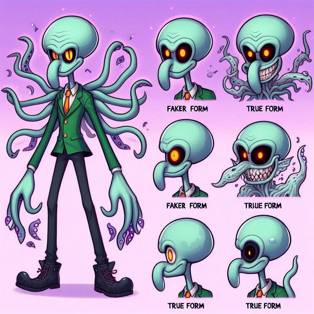 A Creepy Squidward OC
