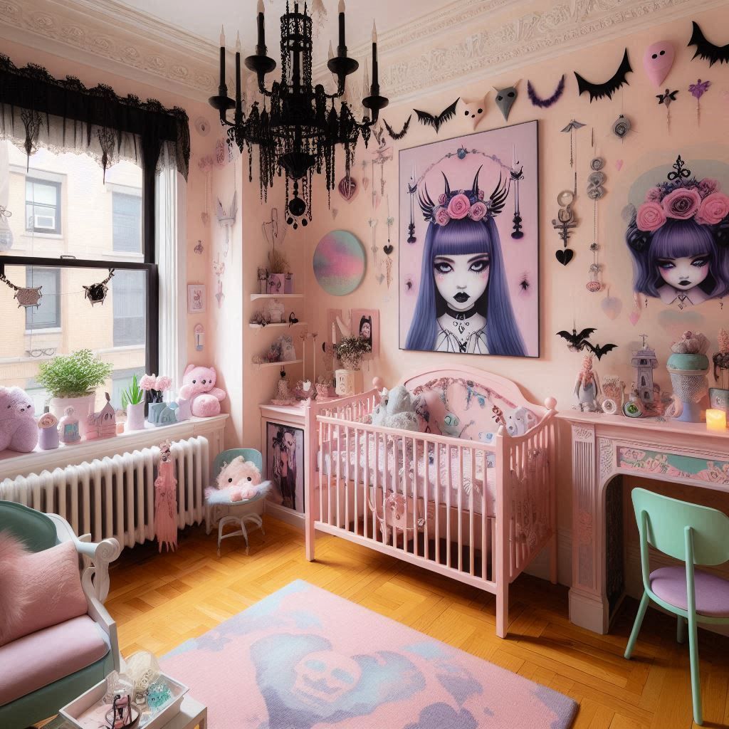 Pastel Goth Girl Baby Nursery