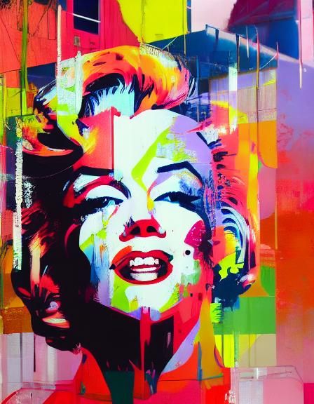 Marilyn Monroe, Graffiti Art, Splash Art, Street Art, Spray Paint, Oil 